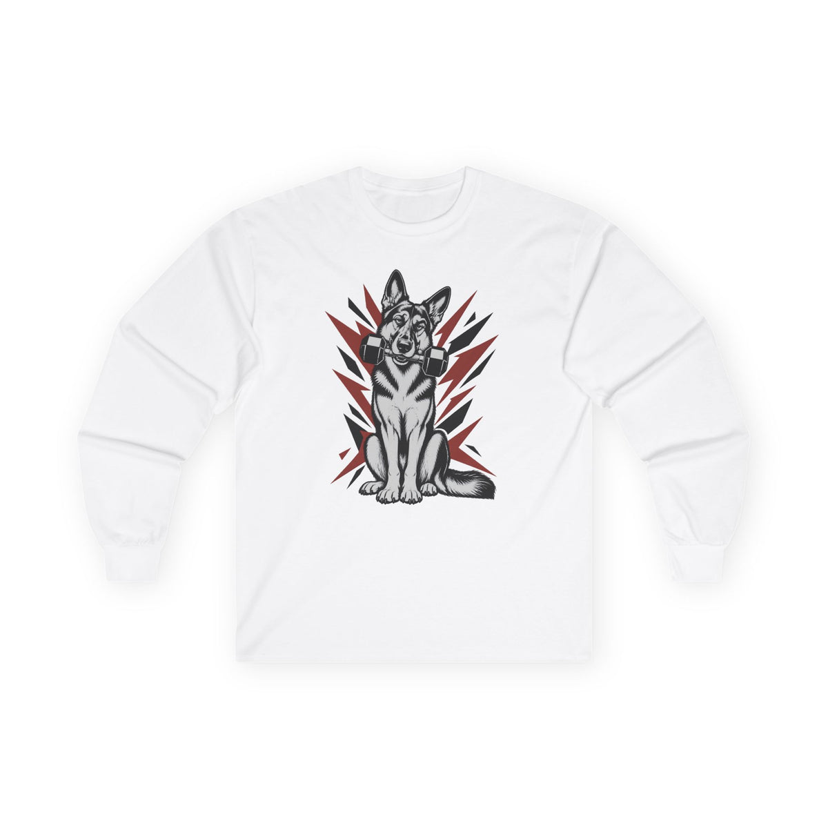 German Shepherd dumbbell - Longsleeve