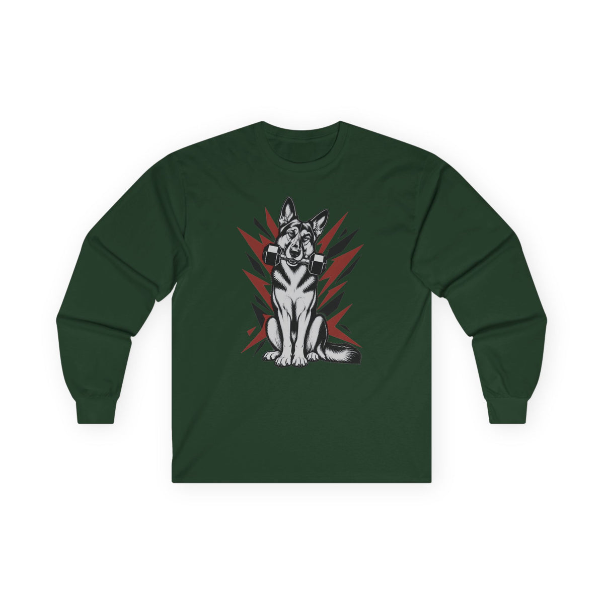 German Shepherd dumbbell - Longsleeve