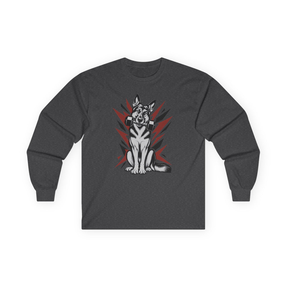 German Shepherd dumbbell - Longsleeve