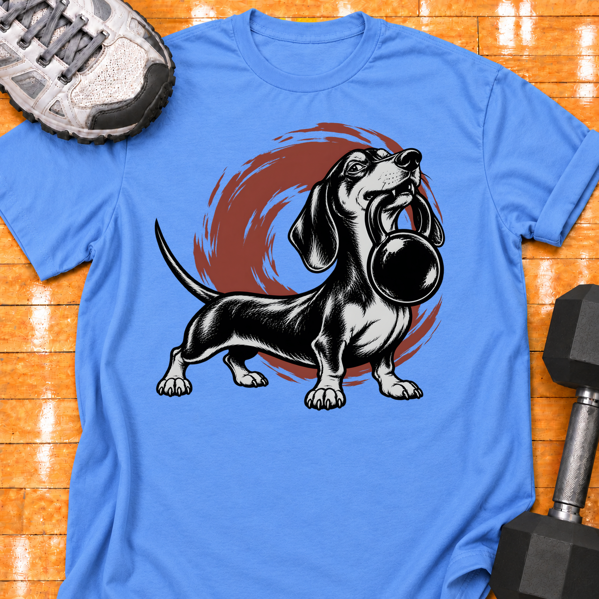 Dachshund kettlebell - Carolina Blue - HMTC approved v02 template mockup v05