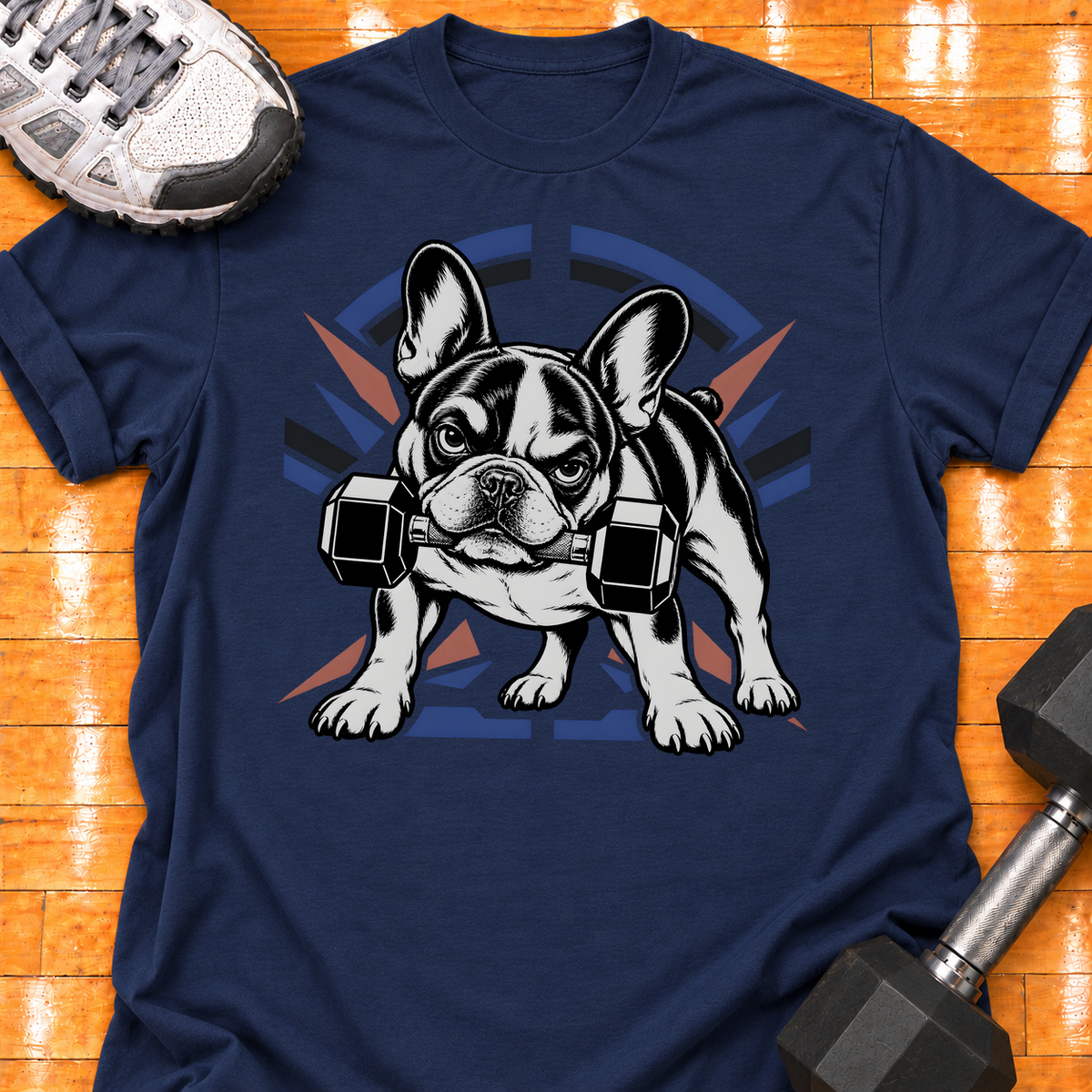 French Bulldog dumbbell - Navy - HMTC approved v02 template mockup v05