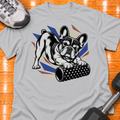 French Bulldog nubby foam roller - Sport Grey - HMTC approved v02 template mockup v05