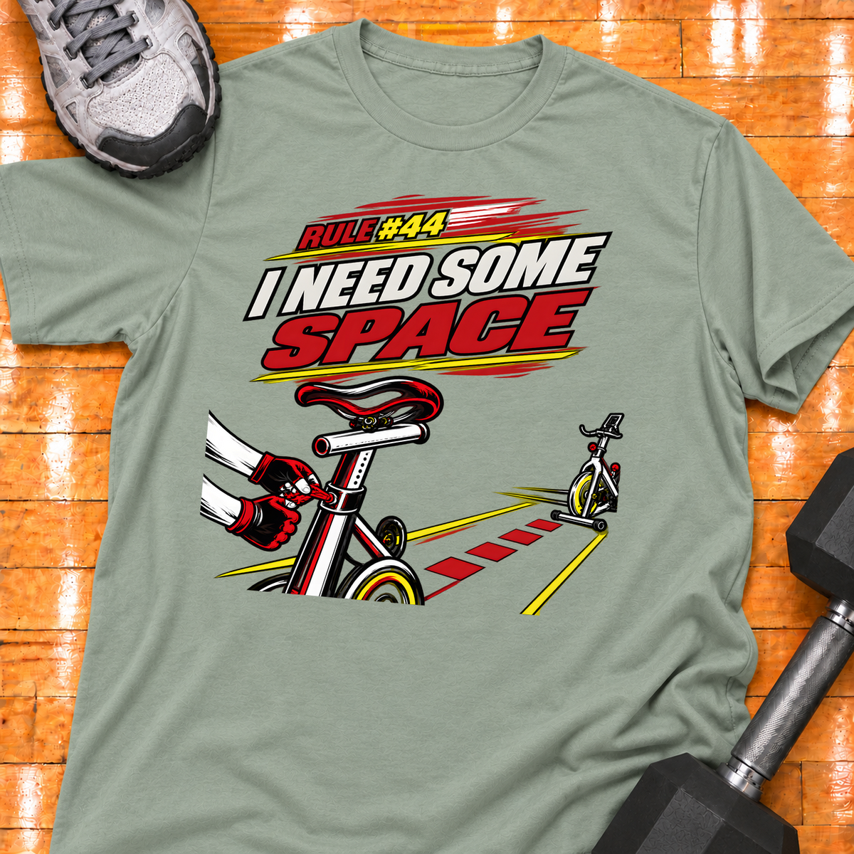 HIGH MILEAGE TRAINING CLUB RULE #44 I NEED SOME SPACE - Sage - HMTC approved v02 template mockup v05