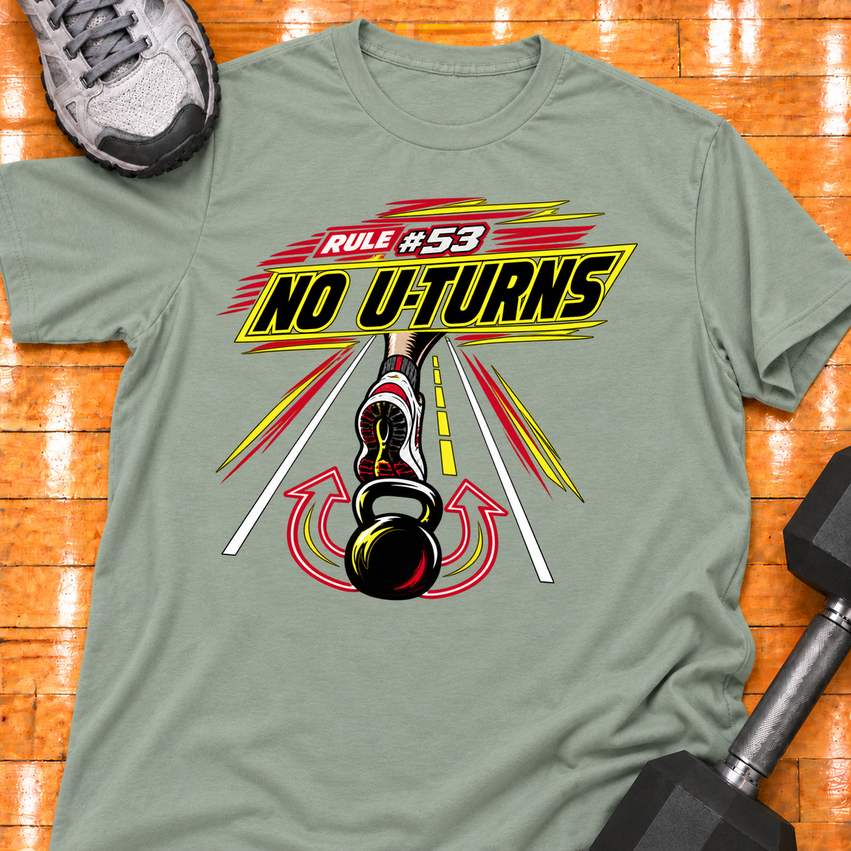 HIGH MILEAGE TRAINING CLUB RULE #53 NO U-TURNS - Sage - HMTC approved v02 template mockup v05