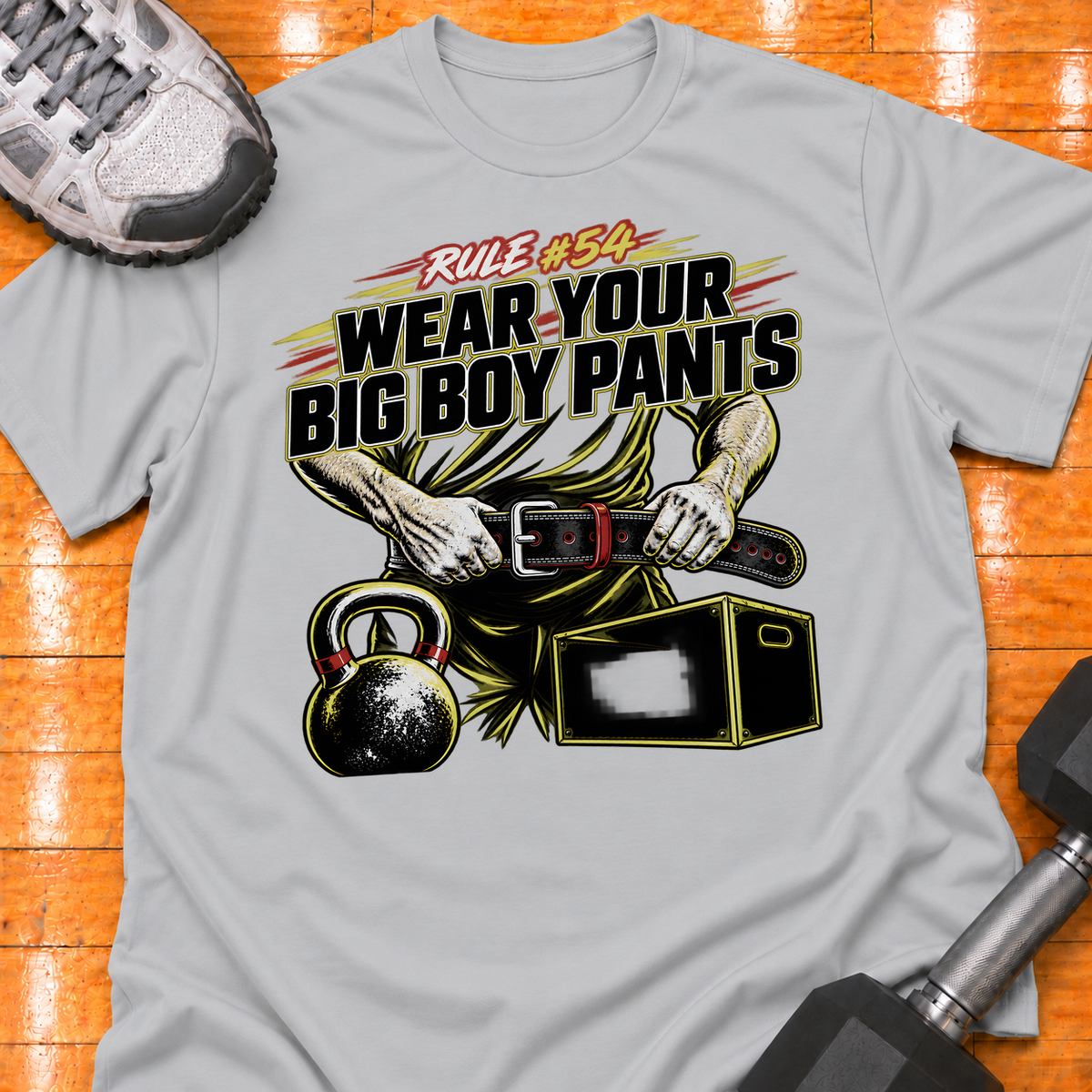 HIGH MILEAGE TRAINING CLUB RULE #54 WEAR YOUR BIG BOY PANTS - Sport Grey - HMTC approved v02 template mockup v05