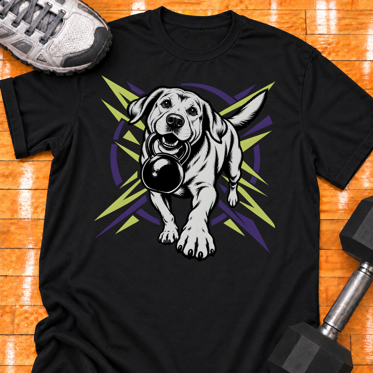 Labrador Retriever kettlebell - Black - HMTC approved v02 template mockup v05