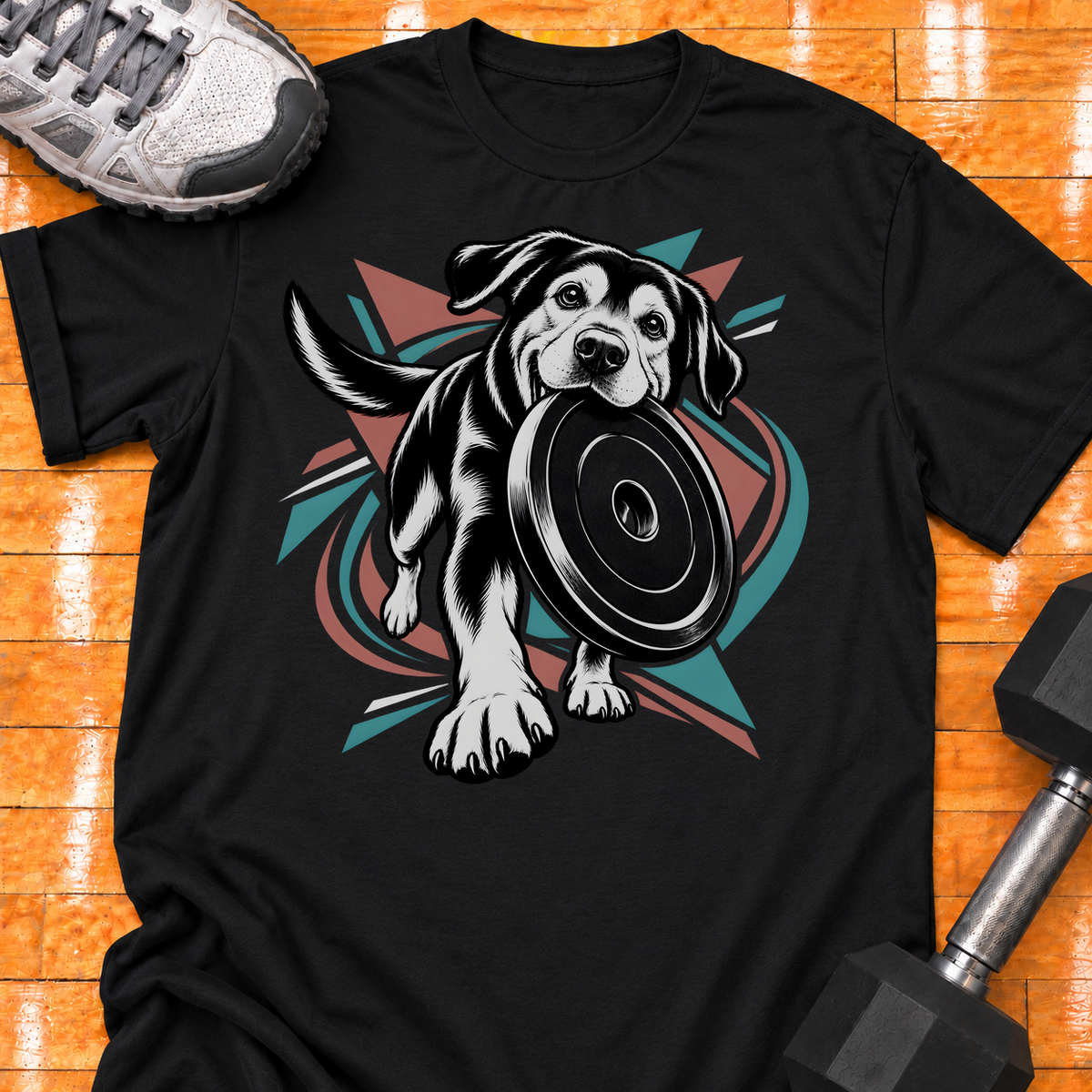 Labrador Retriever large weight plate - Black - HMTC approved v02 template mockup v05