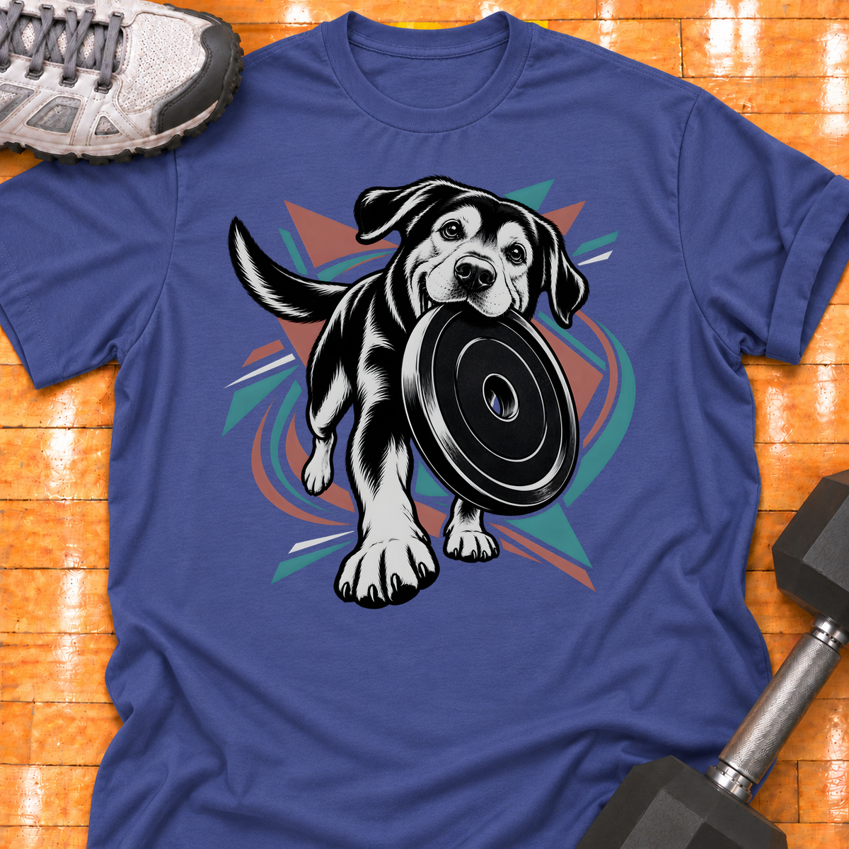 Labrador Retriever large weight plate - Metro Blue - HMTC approved v02 template mockup v05