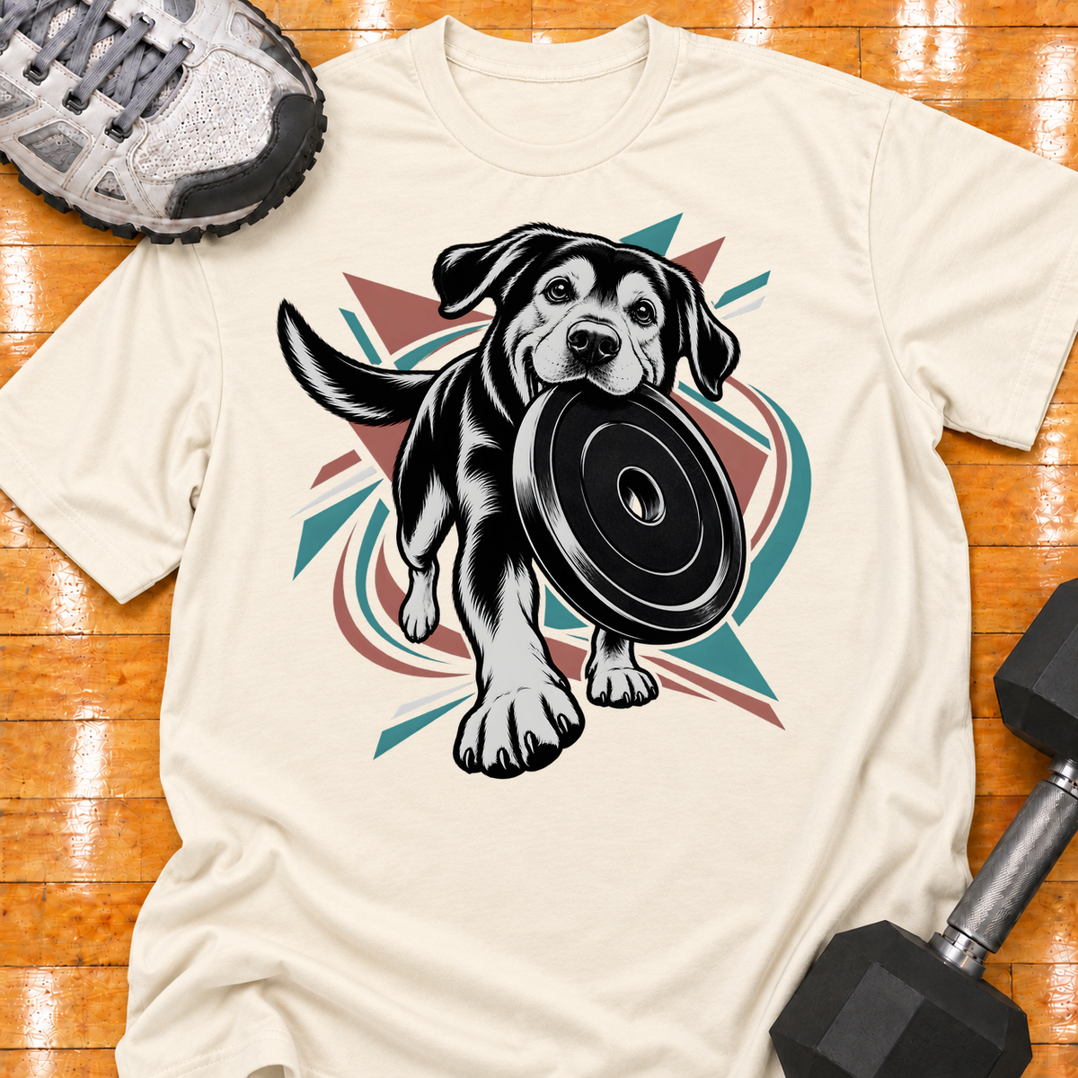 Labrador Retriever large weight plate - Natural - HMTC approved v02 template mockup v05