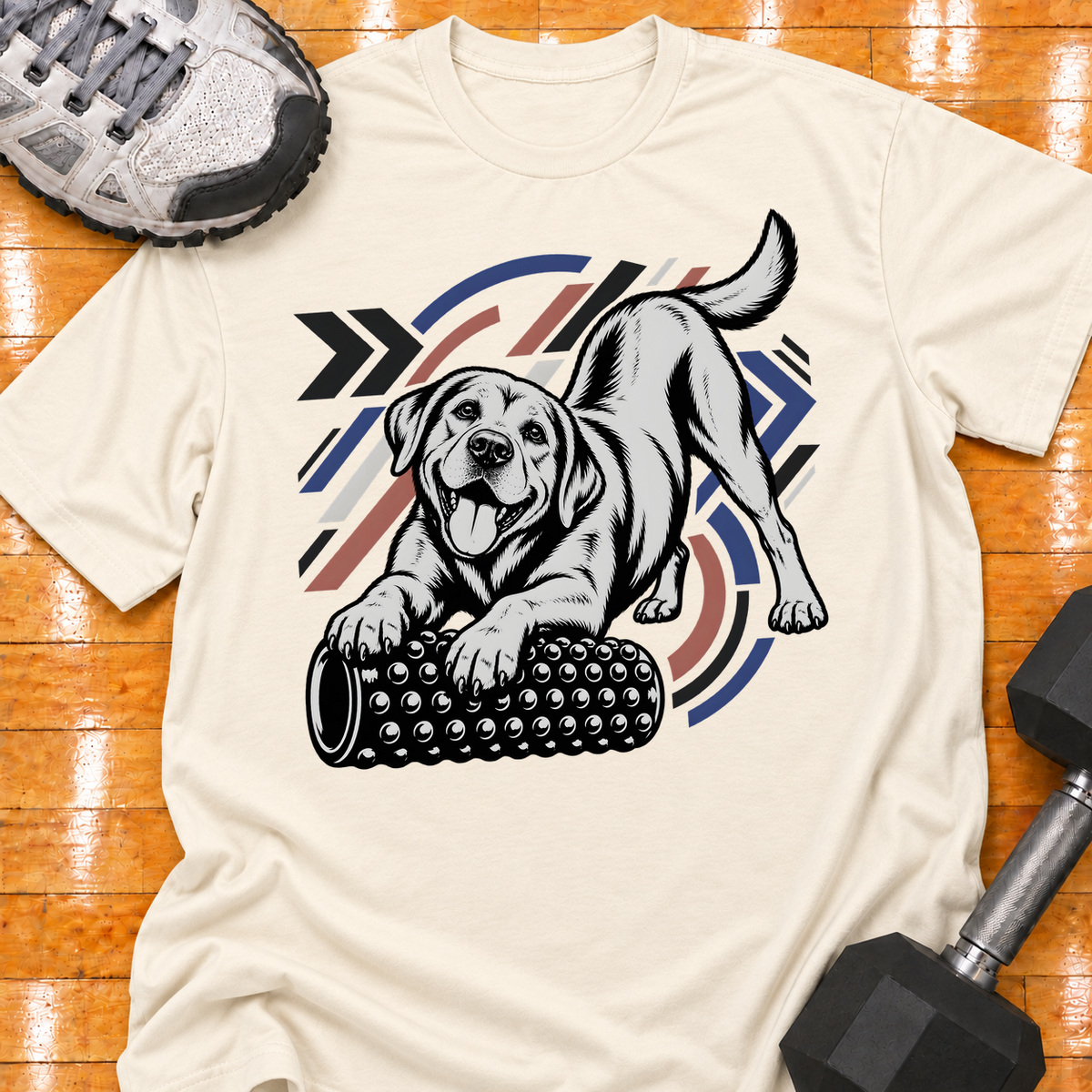Labrador Retriever nubby foam roller - Natural - HMTC approved v02 template mockup v05