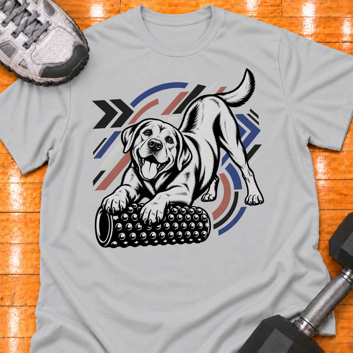 Labrador Retriever nubby foam roller - Sport Grey - HMTC approved v02 template mockup v05