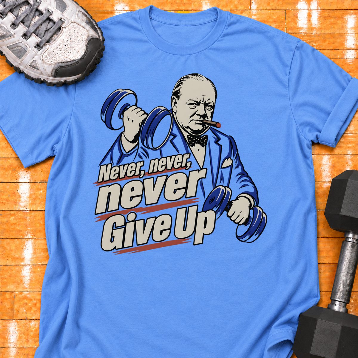 Never, never, never Give Up - Carolina Blue - HMTC approved v02 template mockup v05