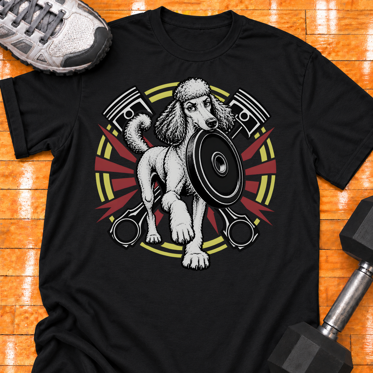 Poodle large weight plate - Black - HMTC approved v02 template mockup v05