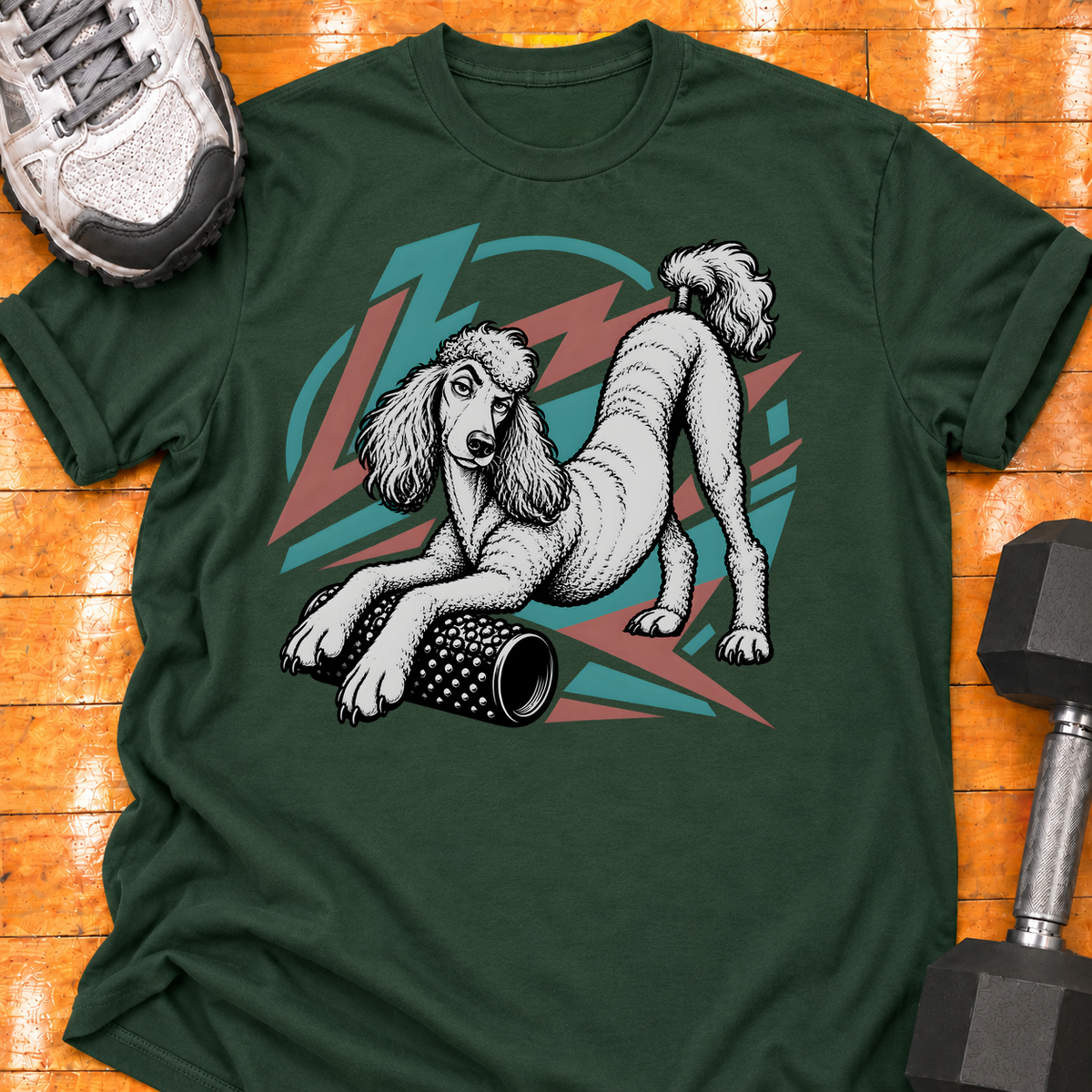 Poodle nubby foam roller - Forest Green - HMTC approved v02 template mockup v05