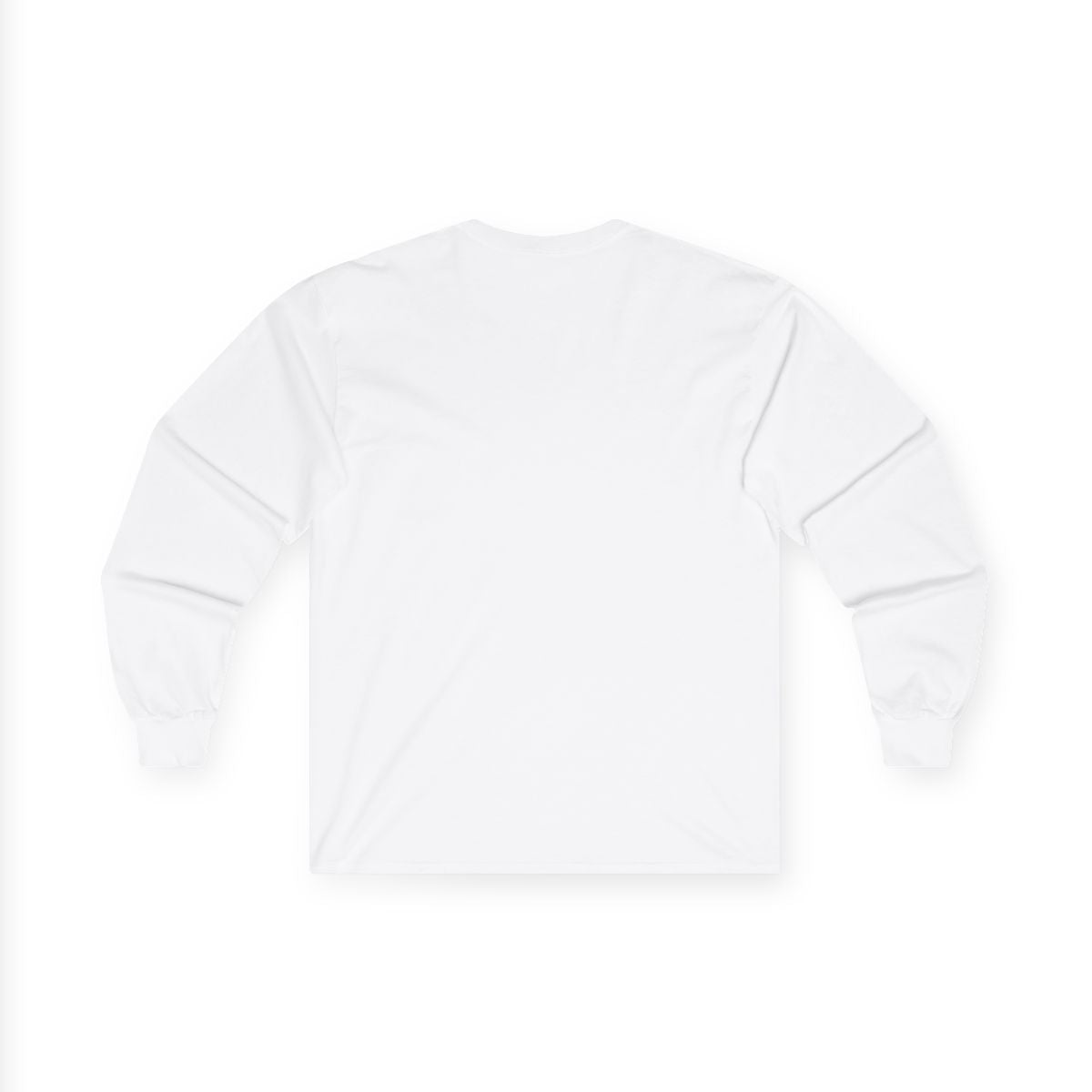 German Shepherd dumbbell - Longsleeve — White — back view (unprinted)